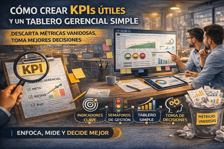 Cómo crear KPIs útiles y un tablero gerencial simple para tomar mejores decisiones en la empresa